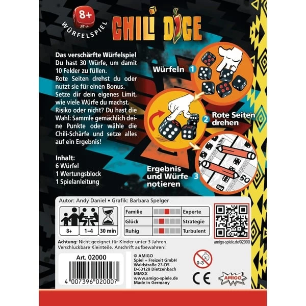 Amigo Chili Dice, Würfelspiel 5 Amigo Chili Dice, Würfelspiel – Bild 3