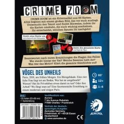 Asmodee Crime Zoom Fall 2: Vögel Des Unheils, Kartenspiel -Bester Spielwaren Geschäft Asmodee Crime Zoom Fall 2 V gel des Unheils Kartenspiel@@1727391 3