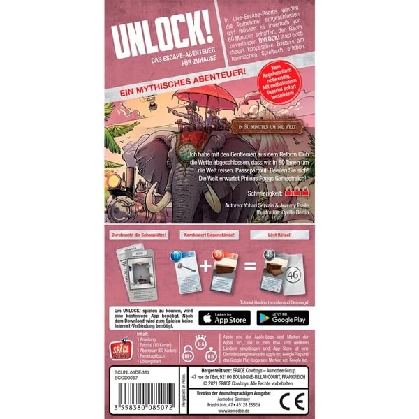 Asmodee Unlock! In 80 Minuten Um Die Welt, Kartenspiel 6 Asmodee Unlock! In 80 Minuten Um Die Welt, Kartenspiel – Bild 4
