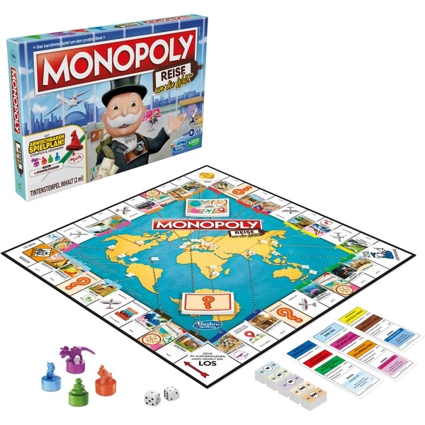 Hasbro Monopoly Reise Um Die Welt, Brettspiel 4 Hasbro Monopoly Reise Um Die Welt, Brettspiel – Bild 2