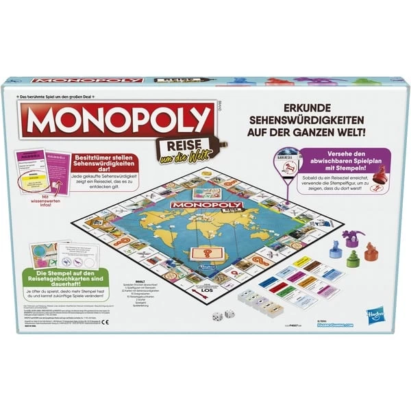 Hasbro Monopoly Reise Um Die Welt, Brettspiel 6 Hasbro Monopoly Reise Um Die Welt, Brettspiel – Bild 4