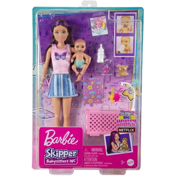 Mattel Barbie Skipper Babysitters Inc. Sleepy Baby Skipper, Puppe 7 Mattel Barbie Skipper Babysitters Inc. Sleepy Baby Skipper, Puppe – Bild 5