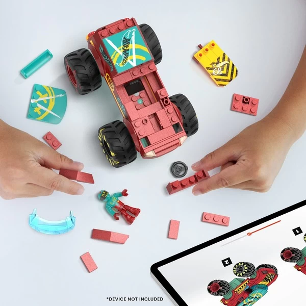 Mattel MEGA Hot Wheels Monster Trucks Demo Derby Extreme-Stunt Set, Konstruktionsspielzeug – Bild 4