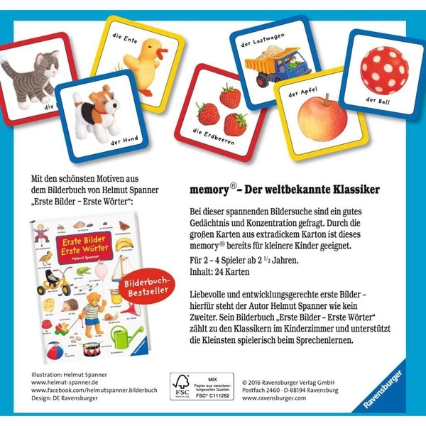 Ravensburger Erste Bilder - Erste Wörter Memory, Gedächtnisspiel – Bild 2