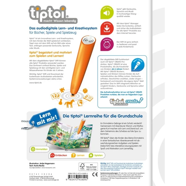 Ravensburger Tiptoi Lern Mit Mir! Das Kleine 1 X 1, Lernbuch – Bild 2