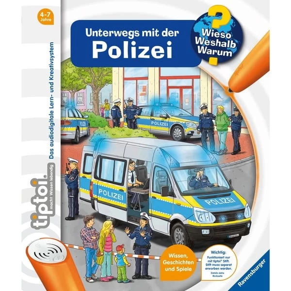 Ravensburger Tiptoi Wieso? Weshalb? Warum? Unterwegs Mit Der Polizei, Lernbuch 3 Ravensburger Tiptoi Wieso? Weshalb? Warum? Unterwegs Mit Der Polizei, Lernbuch