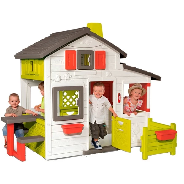 Smoby Neo Friends Spielhaus Mit Vorgarten, Gartenspielgerät 3 Smoby Neo Friends Spielhaus Mit Vorgarten, Gartenspielgerät