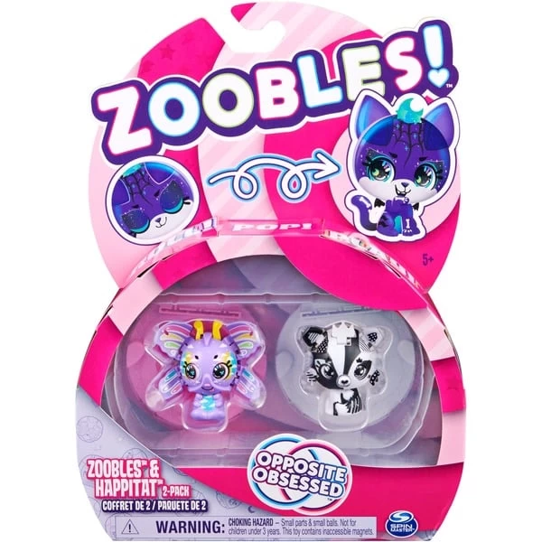 Spin Master Zoobles Rainbow Schmetterling Und Black And White Fuchs, Spielfigur 3 Spin Master Zoobles Rainbow Schmetterling Und Black And White Fuchs, Spielfigur