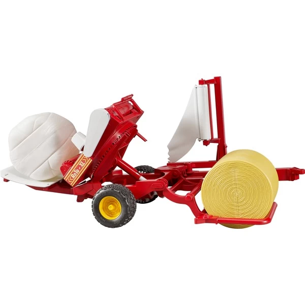 Bruder Ballenwickler Mit Ockerbraunem Und Schwarzem Rundballen, Modellfahrzeug 7 Bruder Ballenwickler Mit Ockerbraunem Und Schwarzem Rundballen, Modellfahrzeug – Bild 5